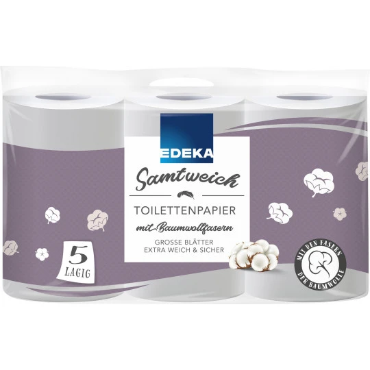 Toilettenpapier Samtweich 5-lagig 6x 130 Blatt 1 Toilettenpapier Samtweich 5-lagig 6x 130 Blatt