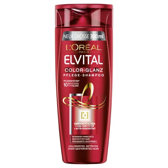 L'Oreal Elvital Color-Glanz Shampoo 300ML 1 L'Oreal Elvital Color-Glanz Shampoo 300ML