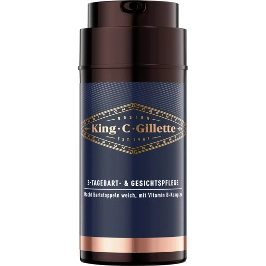 Gillette® King C. Gilette 3-Tagebart-und Gesichtspflege 100ML 1 Gillette® King C. Gilette 3-Tagebart-und Gesichtspflege 100ML