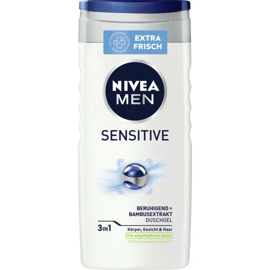 NIVEA Men 3in1 Duschgel Sensitive 250ML 1 NIVEA Men 3in1 Duschgel Sensitive 250ML